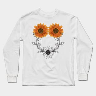 Little Aesthetic Sunflower Long Sleeve T-Shirt